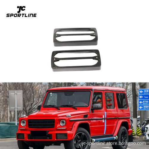 Dry Carbon Fiber Rear Tail Lamp Covers for Mercedes-Benz G-Class (G500, G55, G550, G63, G65 AMG) 2004-2018